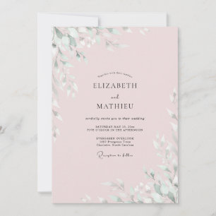 Invitation Mariage Bloc Peint en Cobalt