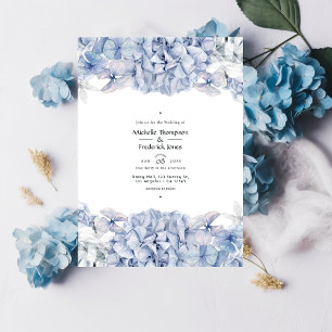 Invitation Mariage Blue Hydrangeas