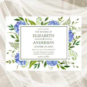 Invitation Mariage Blue Hydrangeas