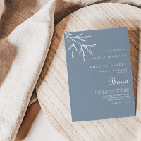 Mariage Boda Bleu Dusty minimum officiel