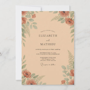Invitation Mariage Bohème au Pot de Terre Cuite