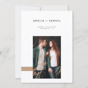 Invitation Mariage Bohème Élégant Minimaliste