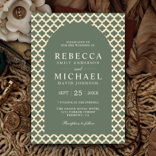 Invitation Mariage Bohème Marocain à l'Arche Quatrefeuilles V