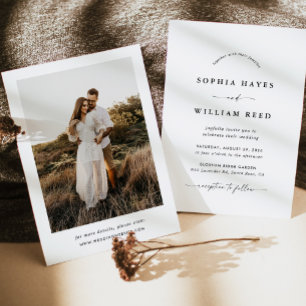 Invitation Mariage Bohème Minimaliste