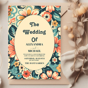 Invitation Mariage Bohème Rétro Casual Vintage