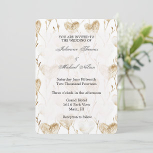 Invitation Mariage Boho Cream Brown