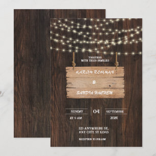 Invitation Mariage Boho moderne de la Bourgogne noire et de l