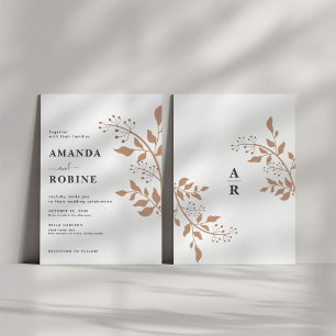 Invitation Mariage Boho simple et élégant