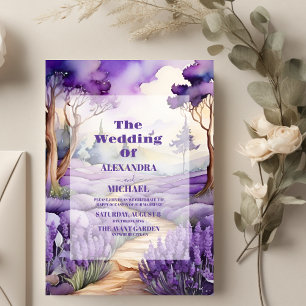 Invitation Mariage Boho Spring Summer Lavender