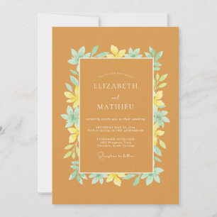 Invitation Mariage Botanique Ambre Radieux