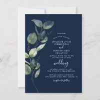 Mariage botanique aquarelle d'eucalyptus