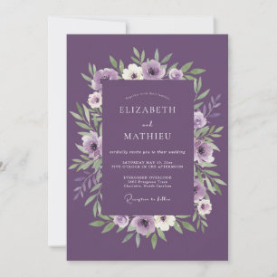 Invitation Mariage Botanique au Charme de la Prune