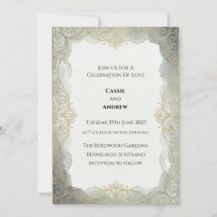 Invitation Mariage Botanique au Sage Doux