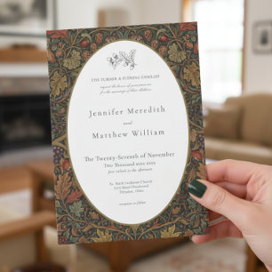 Invitation Mariage Botanique Automnal Élégant et Vintage dans