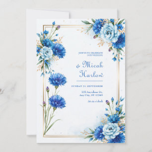 Invitation Mariage Botanique Bleuet
