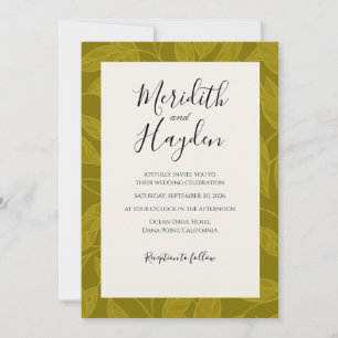 Invitation Mariage botanique boho vert