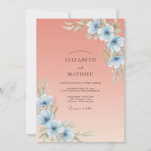 Invitation Mariage Botanique Brise de Pêche