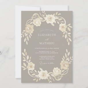 Invitation Mariage Botanique Champignon Subtil