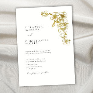 Invitation Mariage Botanique Chic Fleur de Cerisier Minimalis