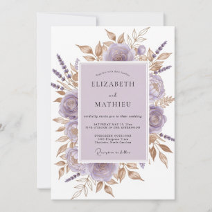 Invitation Mariage Botanique Divine Lavande