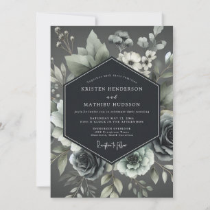 Invitation Mariage Botanique Élégant d'Ashe