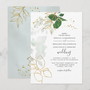 Invitation Mariage botanique Eucalyptus Greenery