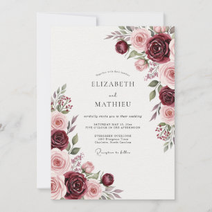 Invitation Mariage Botanique Exquis de Bourgogne