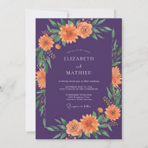 Invitation Mariage Botanique Extraordinaire aux Prunes
