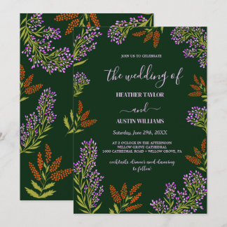 Invitation Mariage Botanique Fleur de Lilas Colorée