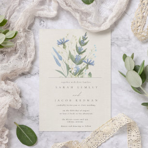 Invitation Mariage botanique Fleur sauvage d'été
