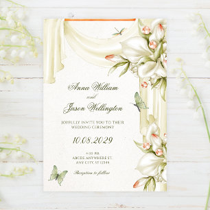 Invitation Mariage botanique floral décoratif