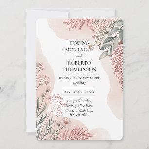 Invitation Mariage Botanique Heritage Blush et Sauge