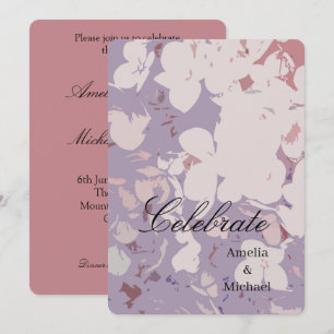 Invitation Mariage botanique mauve