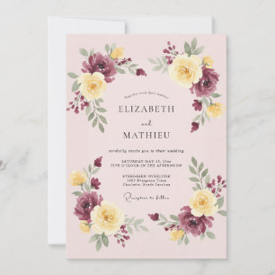 Invitation Mariage Botanique Orné de Bordeaux