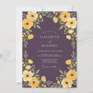 Invitation Mariage Botanique Radieux au Plum