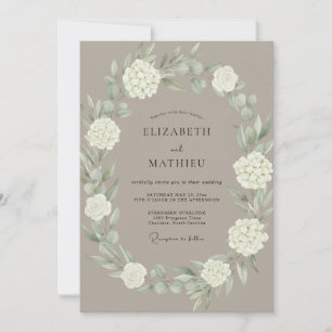 Invitation Mariage Botanique Raffiné Champignon