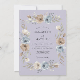 Invitation Mariage Botanique Rêveur au Lavande
