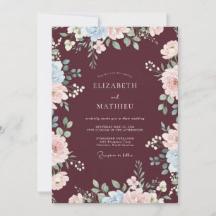 Invitation Mariage Botanique Rêveur en Bourgogne