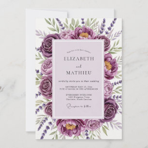 Invitation Mariage Botanique Romantique au Plum