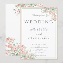 Mariage Botanique rose et vert Boho