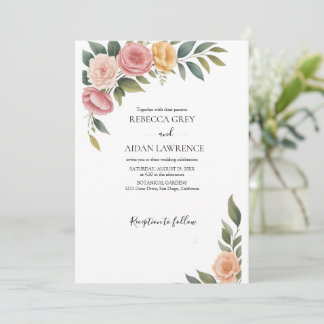 Invitation Mariage Botanique Rustique Eucalyptus Verdure