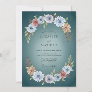 Invitation Mariage Botanique Sépia Teinté