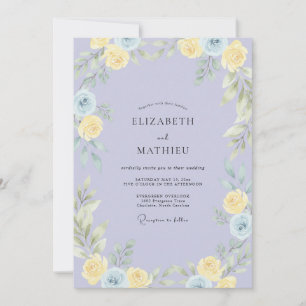Invitation Mariage Botanique Sérénité Lilas