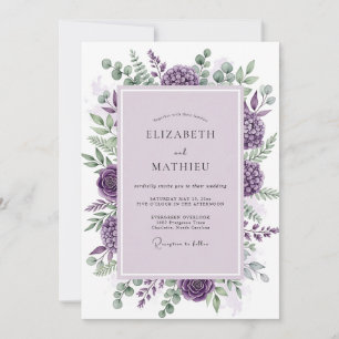 Invitation Mariage Botanique Sublime Violet