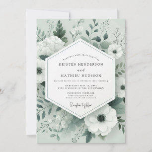 Invitation Mariage Botanique Tonal Sage