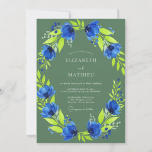 Invitation Mariage Botanique Vivid Vert Olive