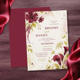 Invitation Mariage Bourguignon Cosmos Callas