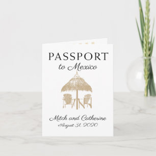 Invitation Mariage bronzage de passeport de Puerto Penasco