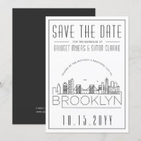 Mariage Brooklyn | Skyline stylisée Enregistrer la