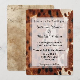 Invitation Mariage Brown Crème Sud-Ouest